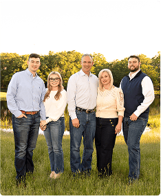 Charles McCall for Governor campaign family photo outdoors.